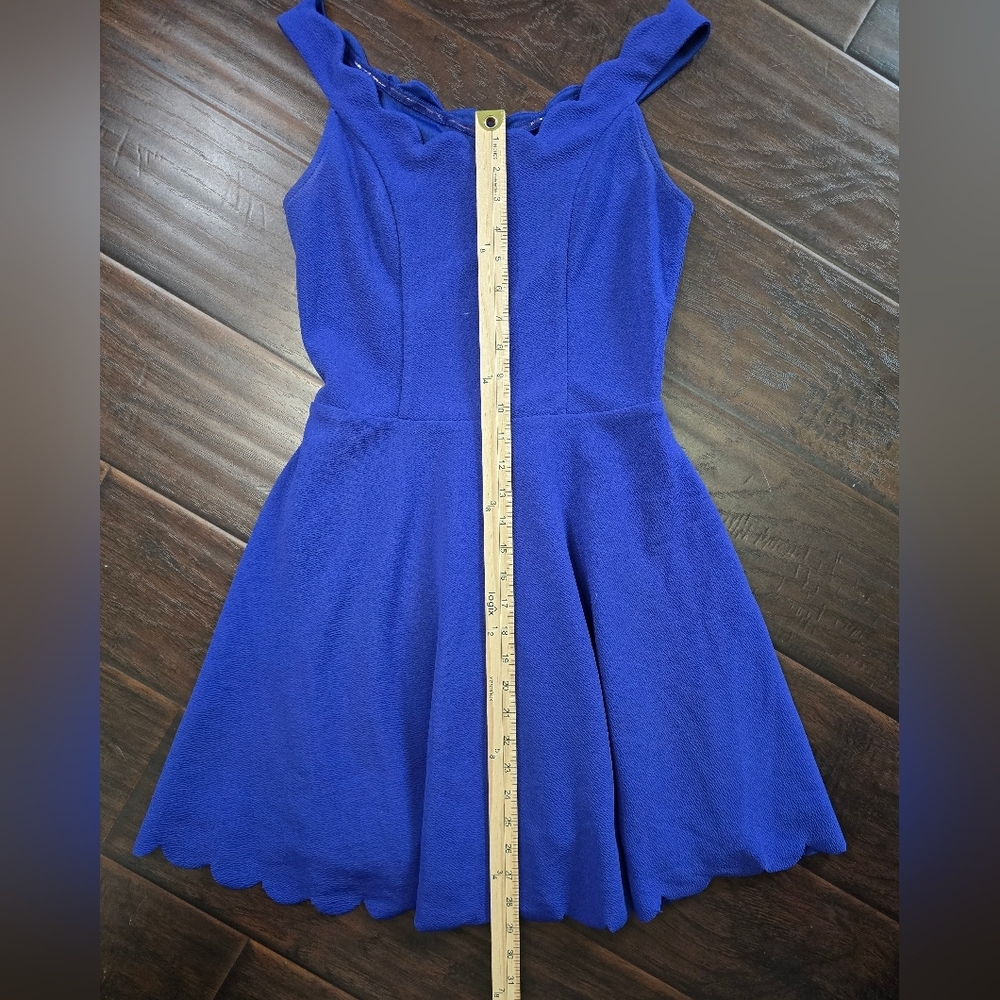 Altar'd State Womens Blue Scalloped Tank Dress Small - Picture 3 of 9